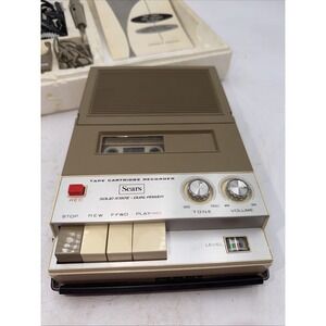 SEARS Solid State (Model 34201) Tape Cartridge Recorder 1960's Complete Untested